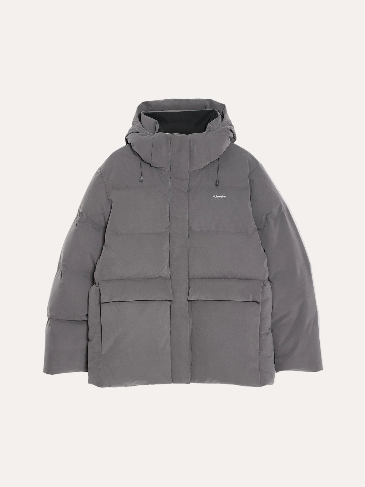 Besseggen Brushed dunjakke i Grey, forfra