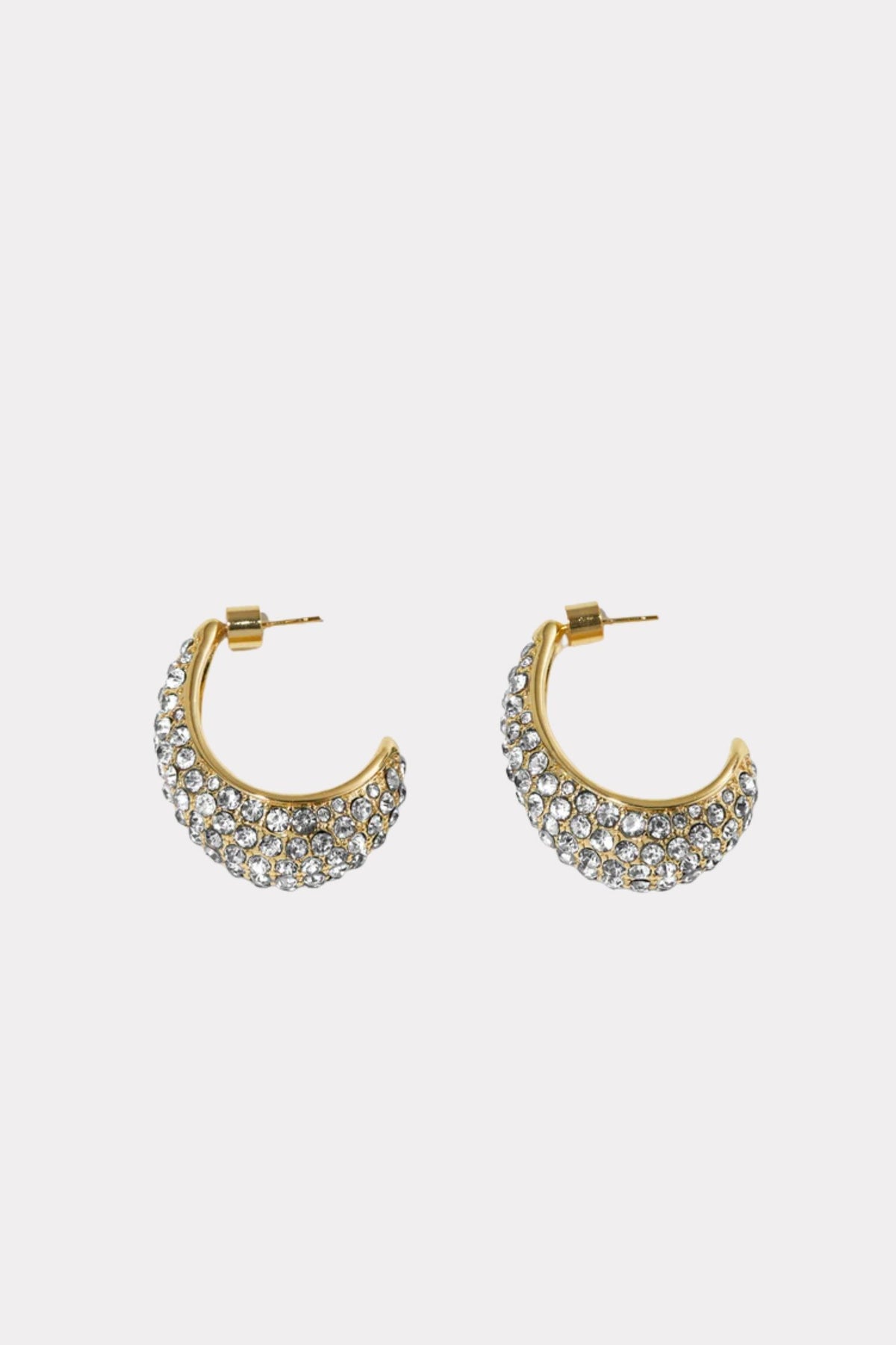 Small Crescent Hoops- Gold