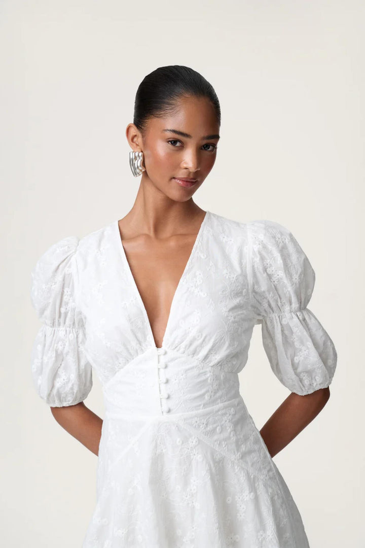 Sicily Dress- White Embroidery