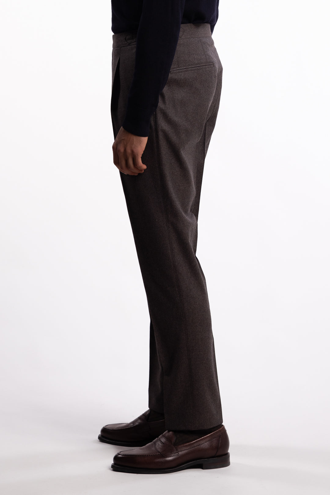 Prato Flannel Trousers Brown