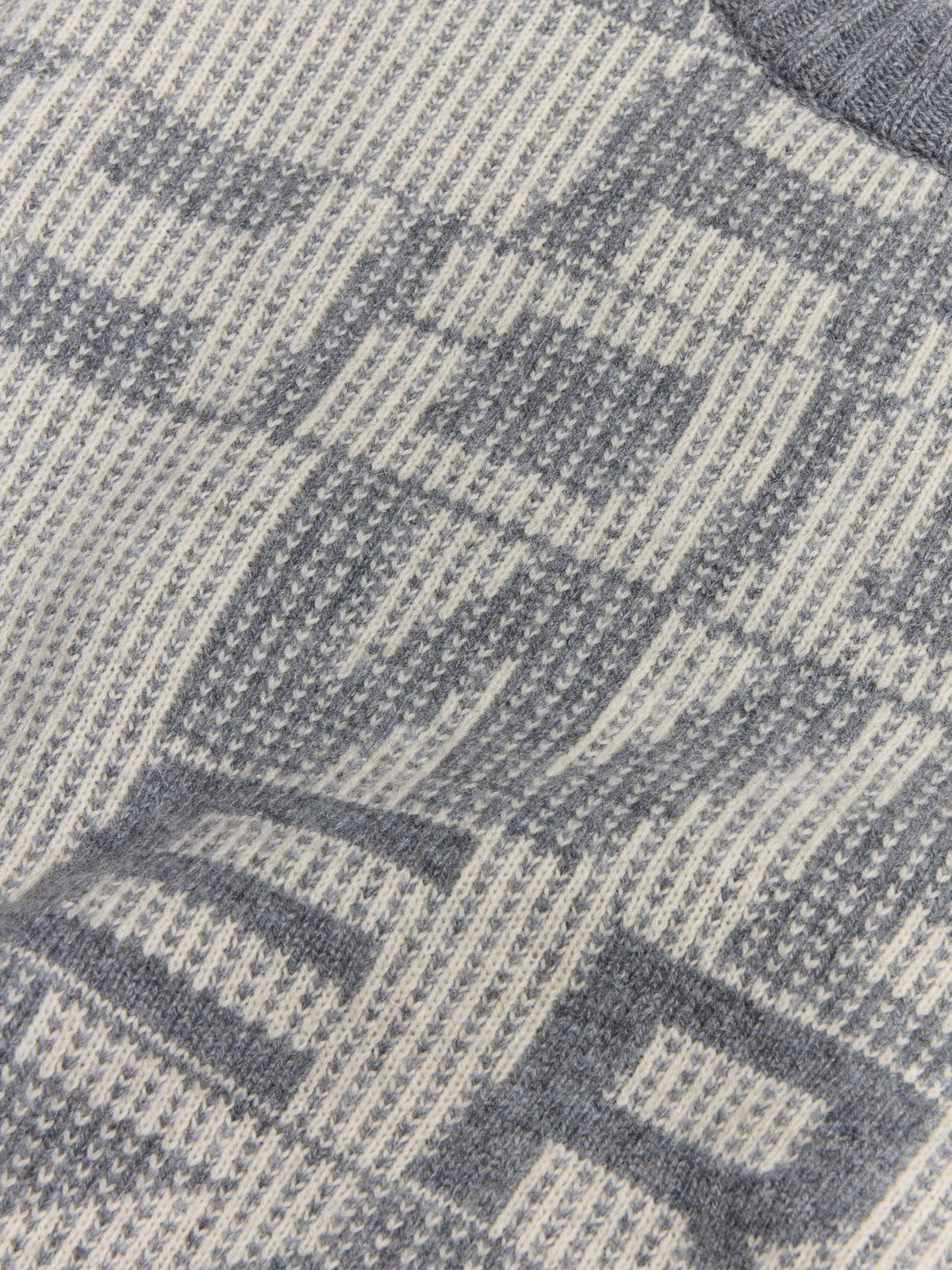 Lev Logo Crewneck Sweater Grey Mix detalj - Holzweiler