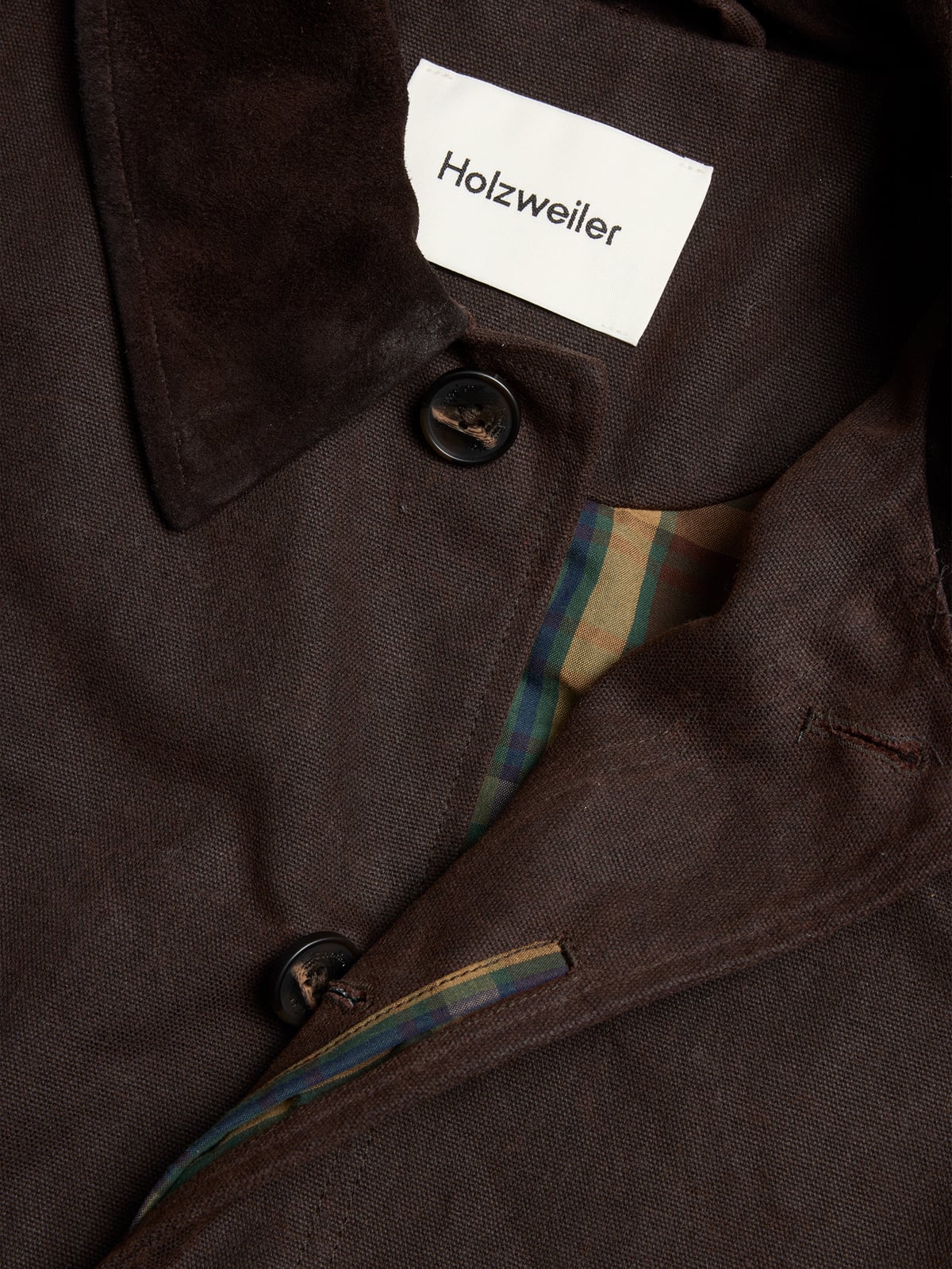 Danni Jacket Dk. Brown detalj - Holzweiler