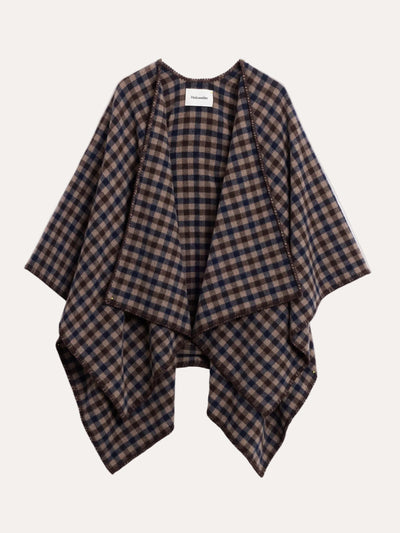 Tableau Poncho Brown Check - Holzweiler