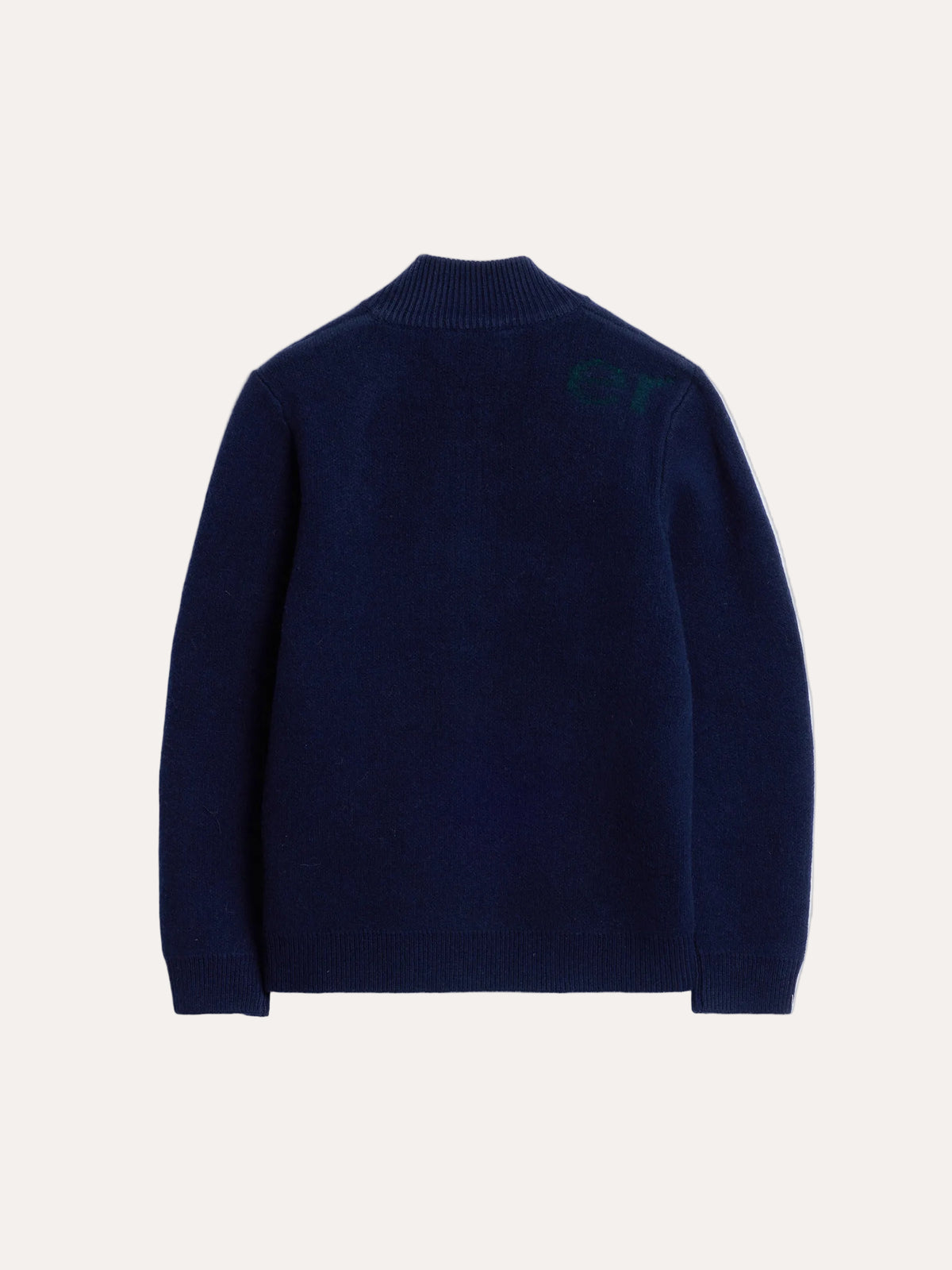 Haza Logo Zip-Up Cardigan Navy Mix