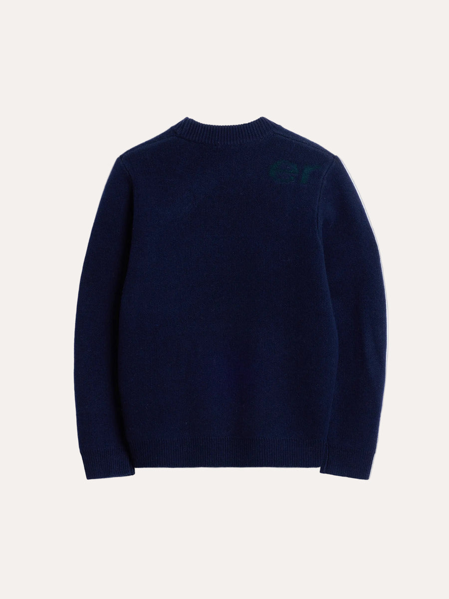 Haza Logo Crewneck Sweater Navy Mix
