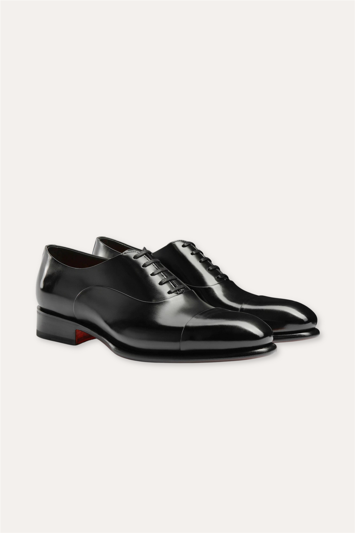 Isaac Polished Leather Oxford Shoe Black