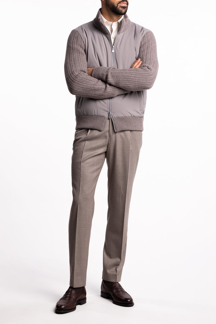 Giubbino Wool Hybrid Jacket Grey