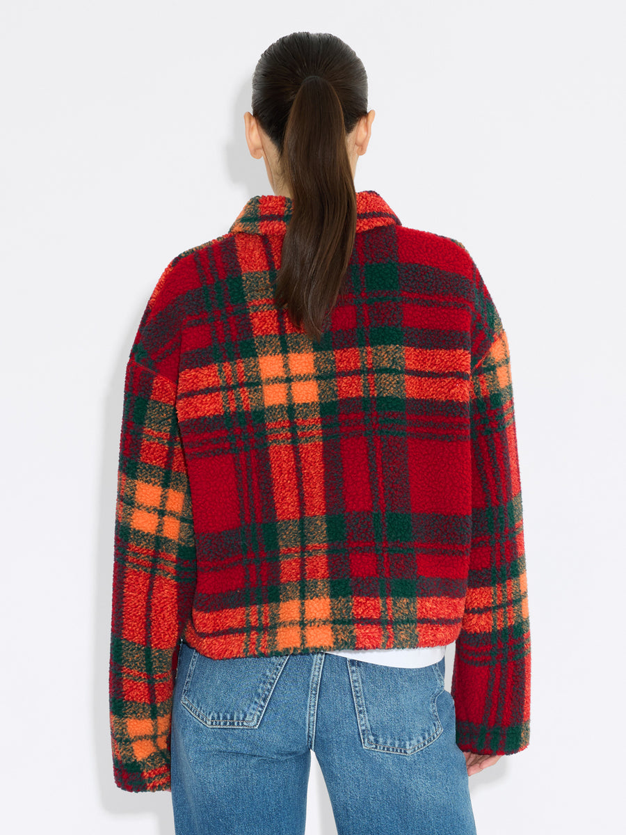 Ellie Fleece Jacket - Red Check