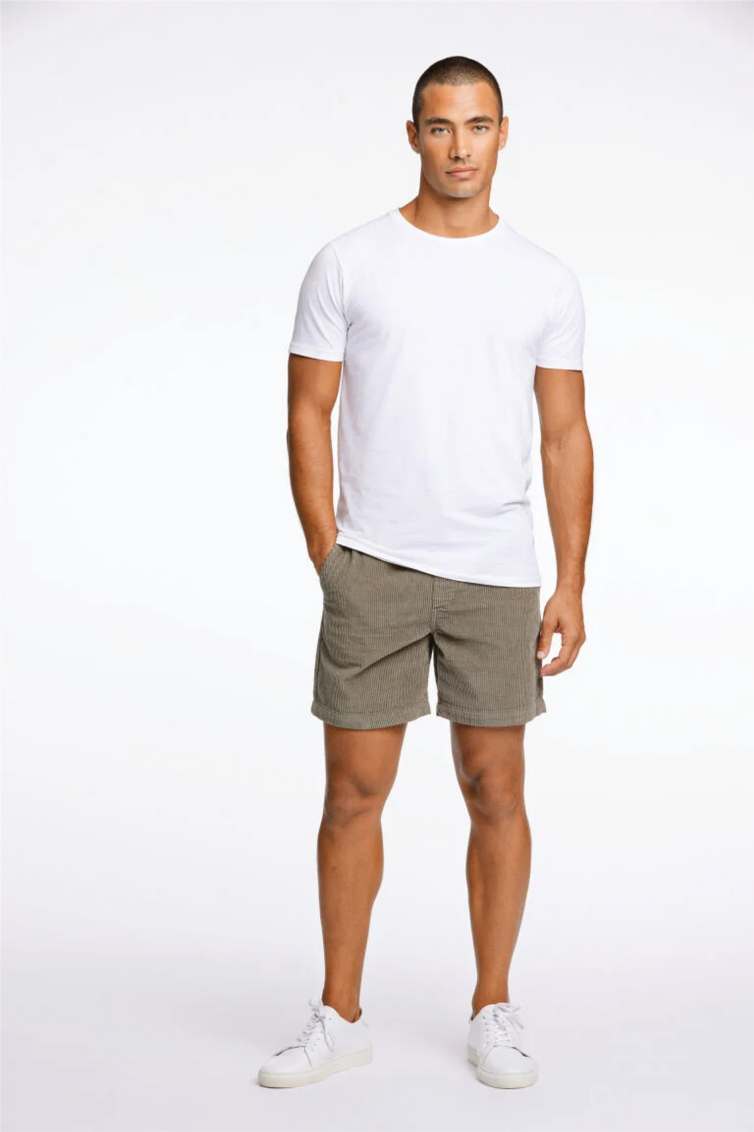 Corduroy Shorts Light Army