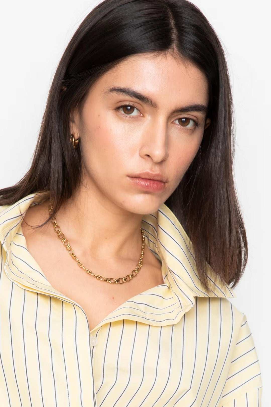 Nell shirt - 0012 Light yellow stripe