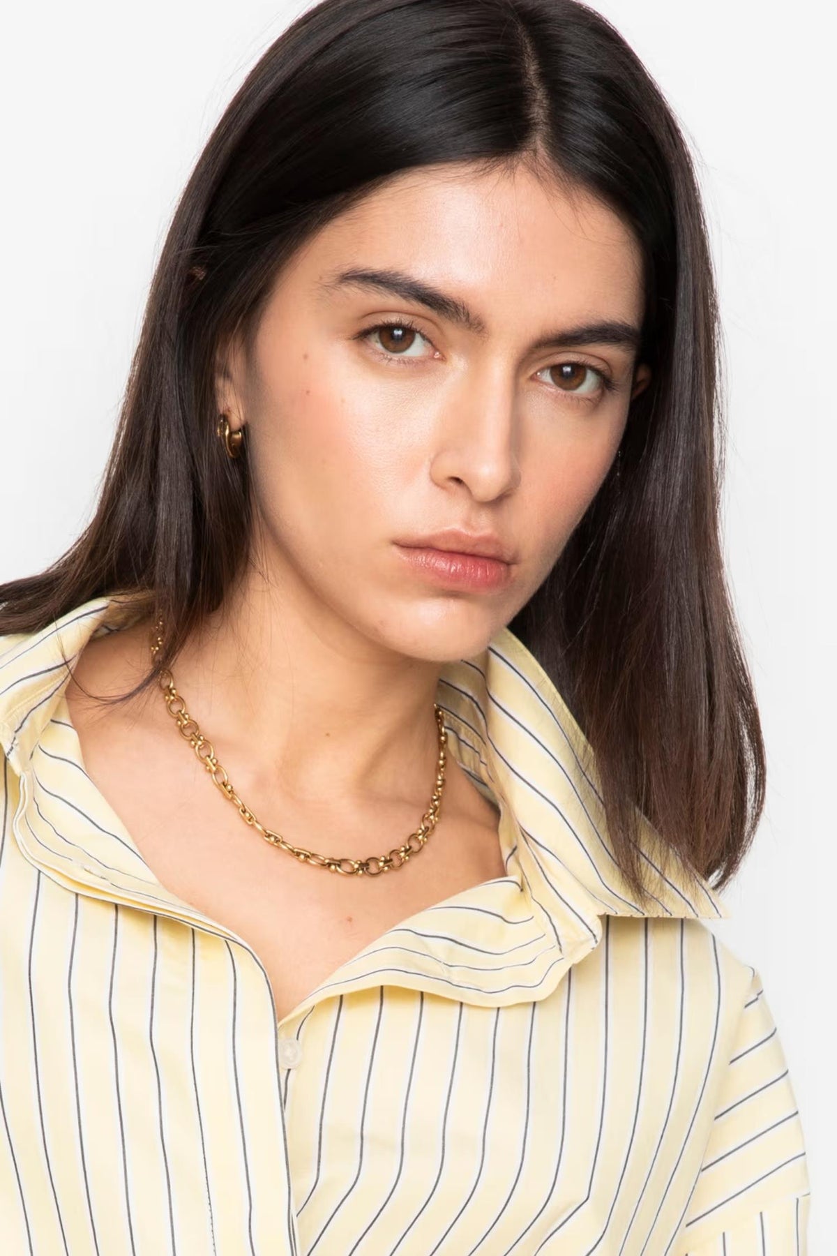 Nell shirt - 0012 Light yellow stripe