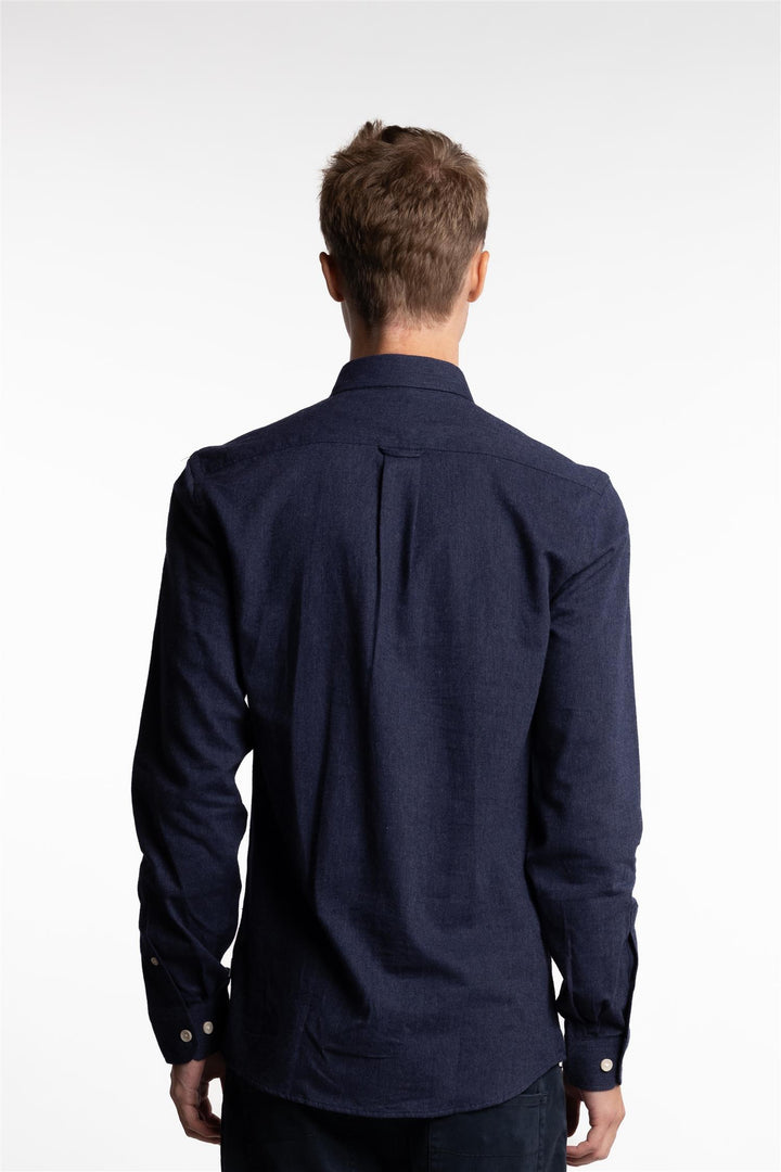 Mélange Brushed Shirt Navy