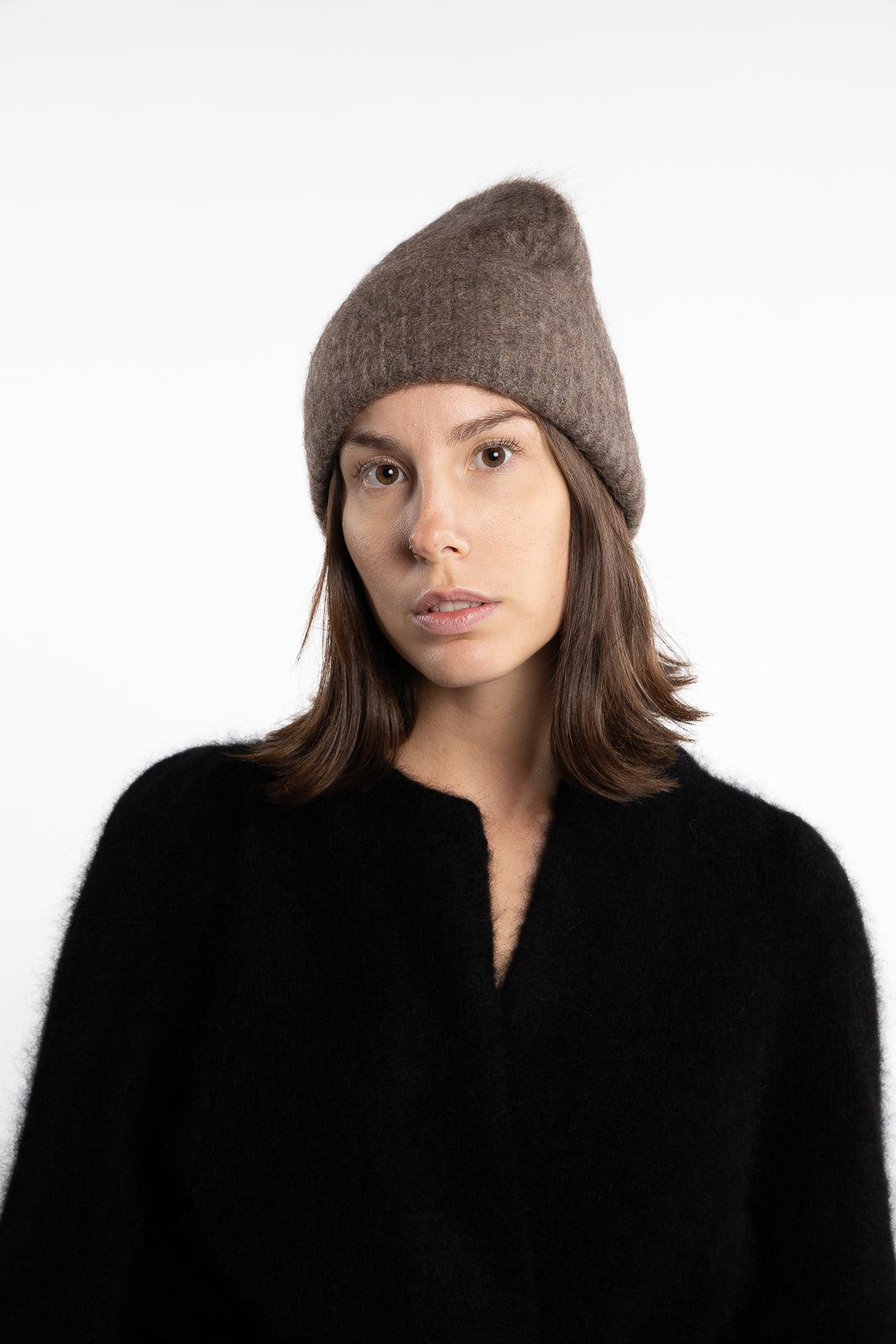 Silje Chunky Hat- Brown