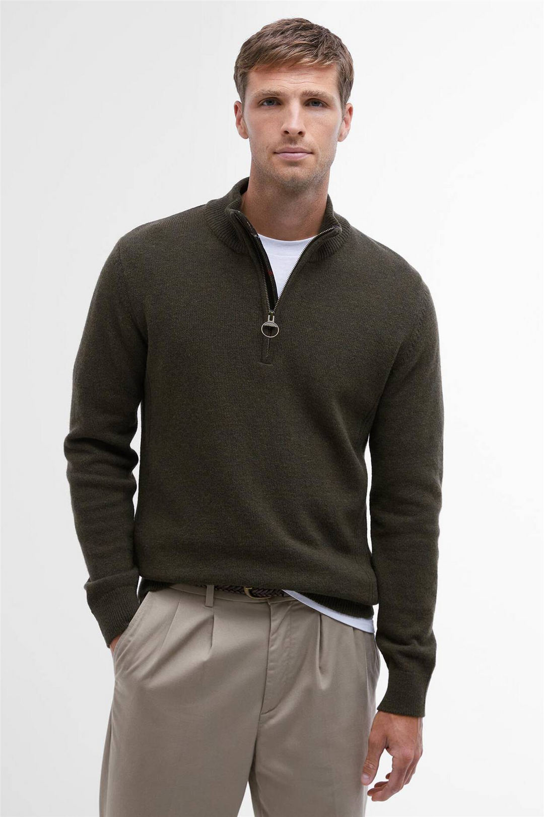 Holden Half Zip Olive Marl