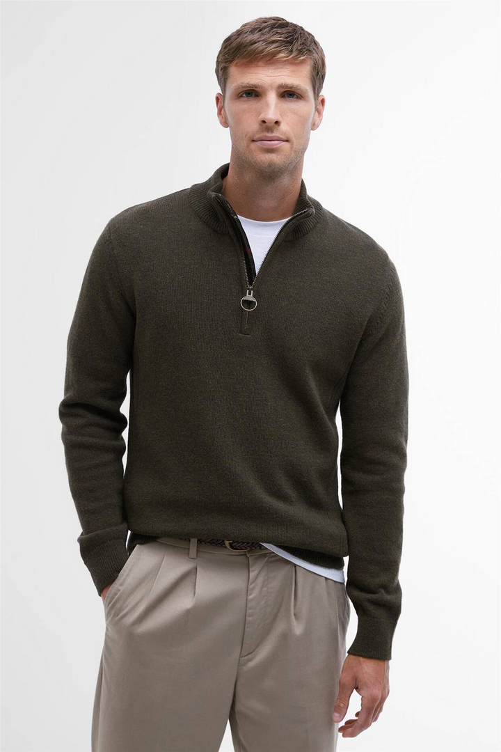 Holden Half Zip Olive Marl