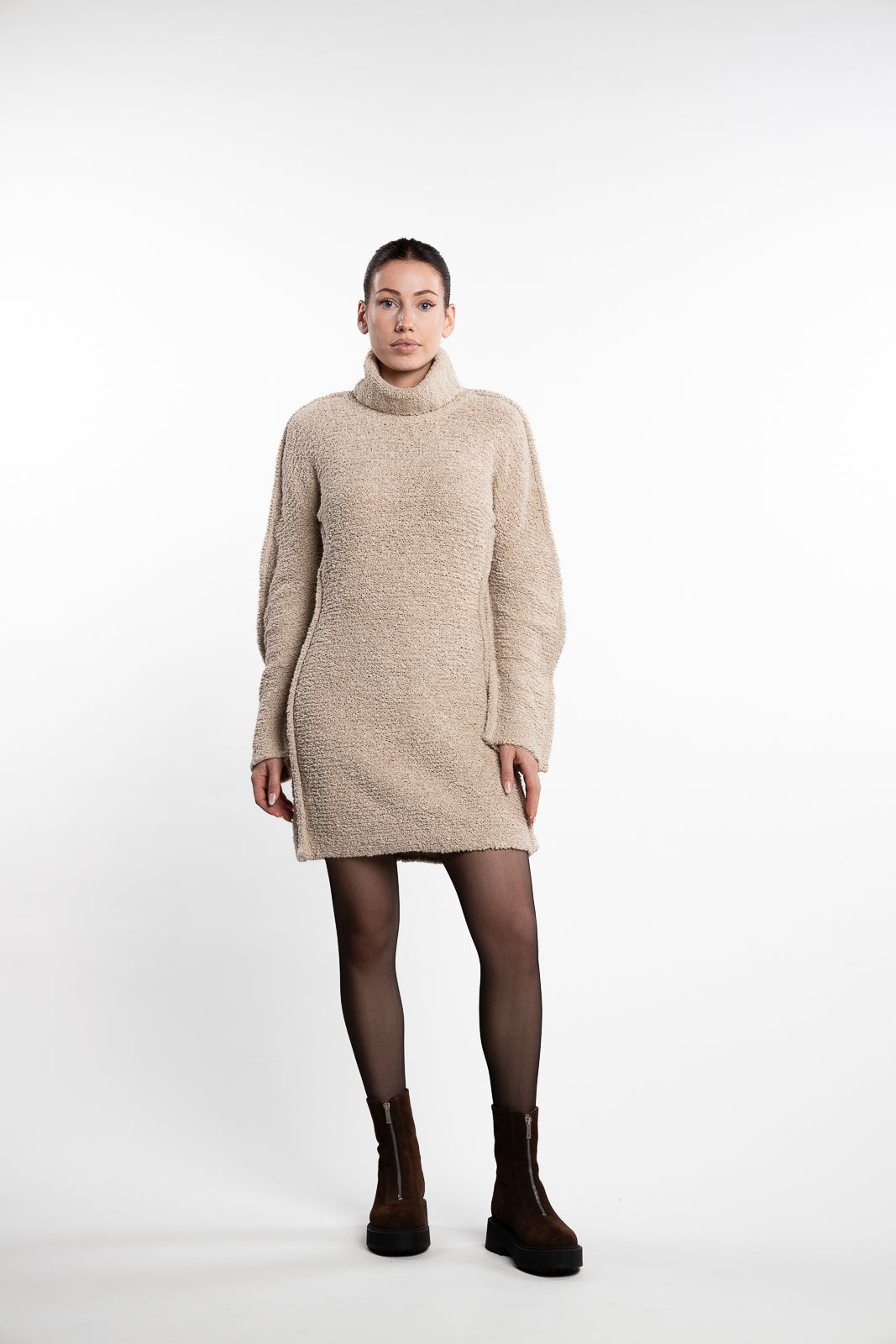 Echo Knit Dress - Ecru