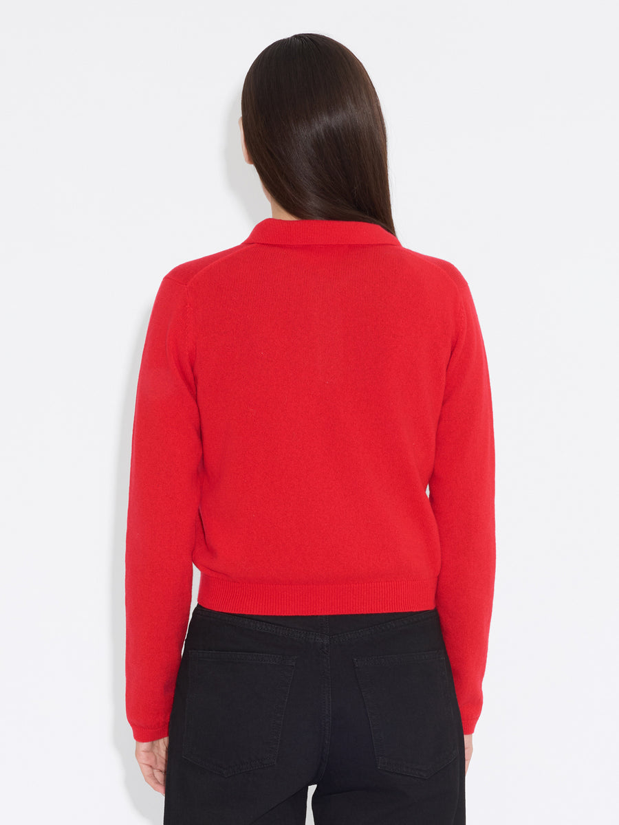 Isabella Cashmere Polo - Red