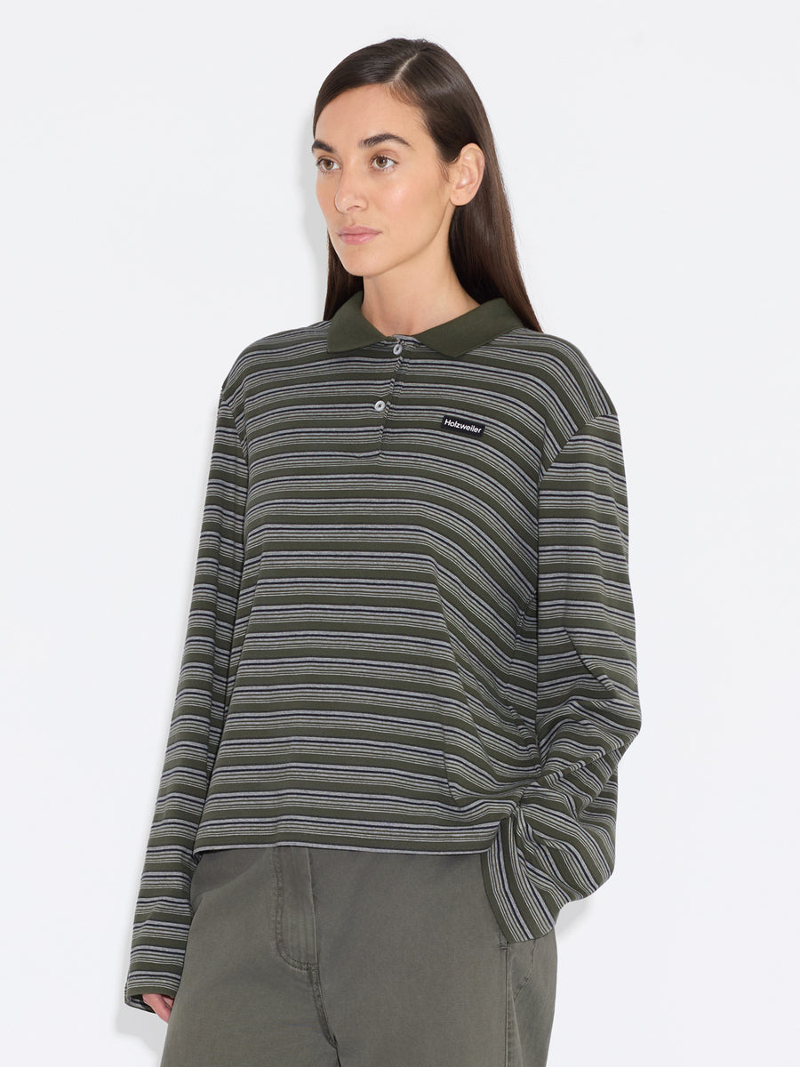 Sunny Polo - Green Stripe