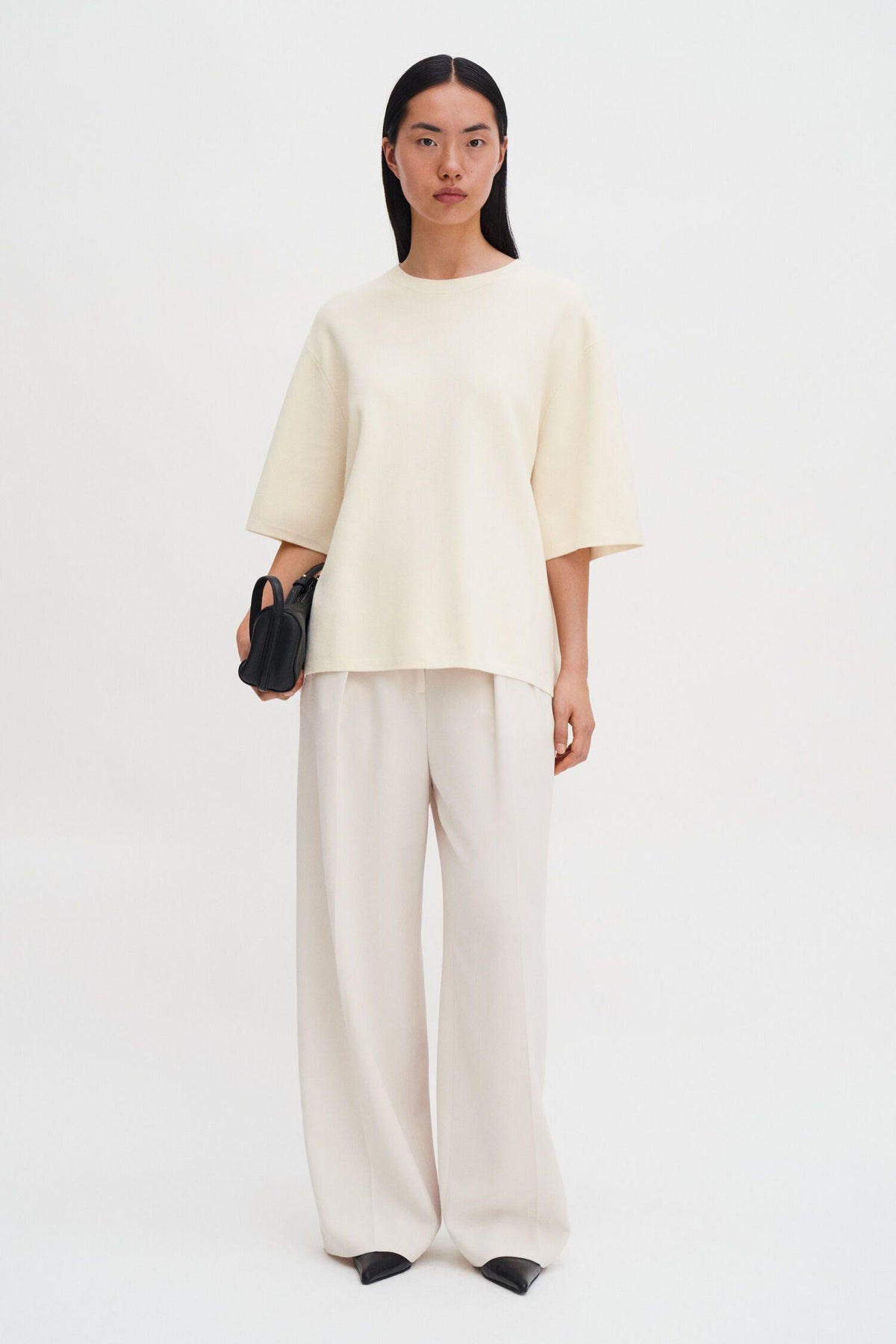 Milano Knit T-shirt Calico White