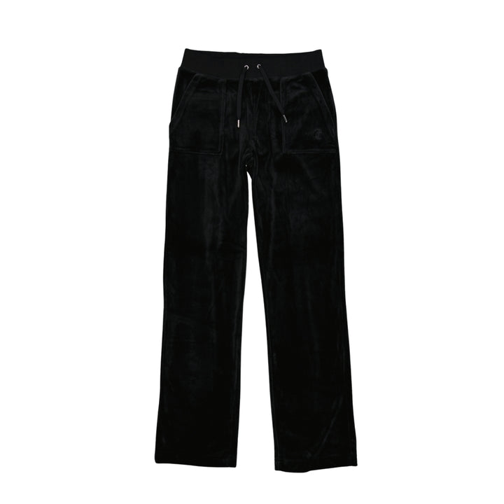 Del Ray Classic Velour Pant Pocket Design- Black