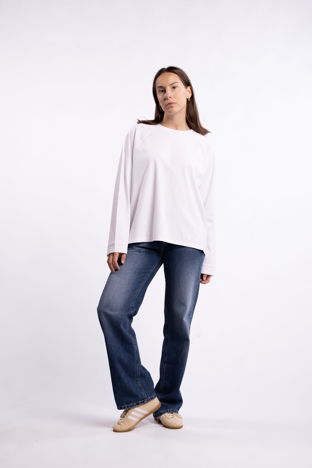 Thelma LS Cotton Tee- White