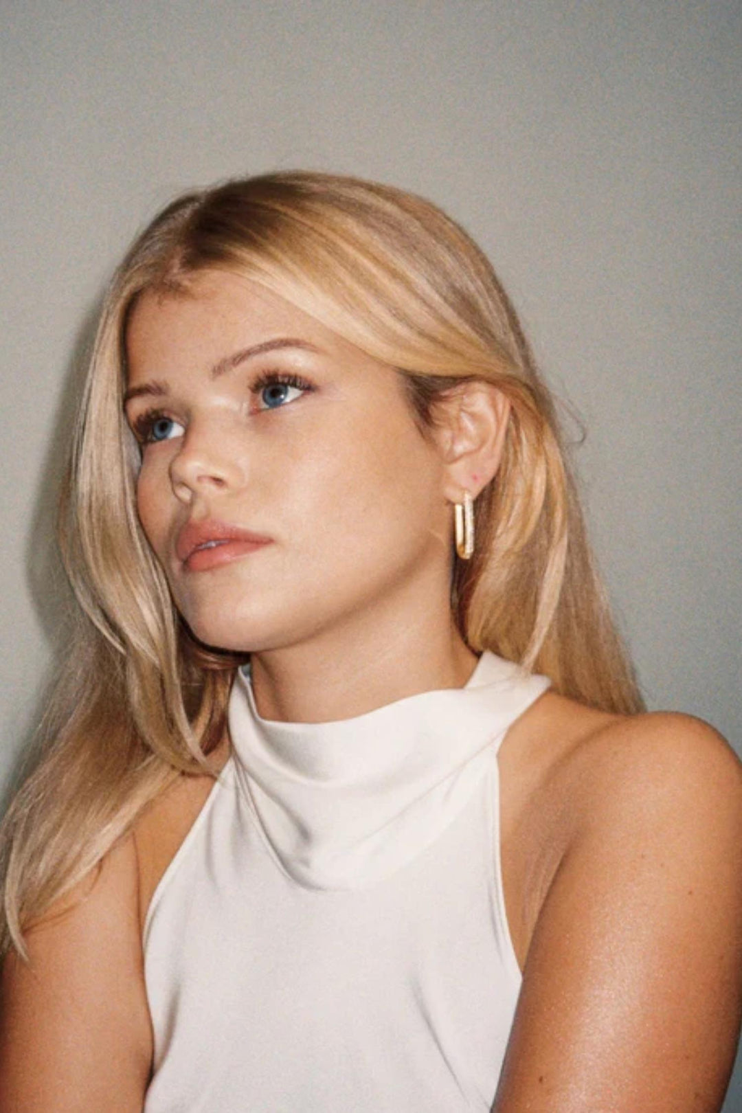 Diamond Edge Hoops- Gold