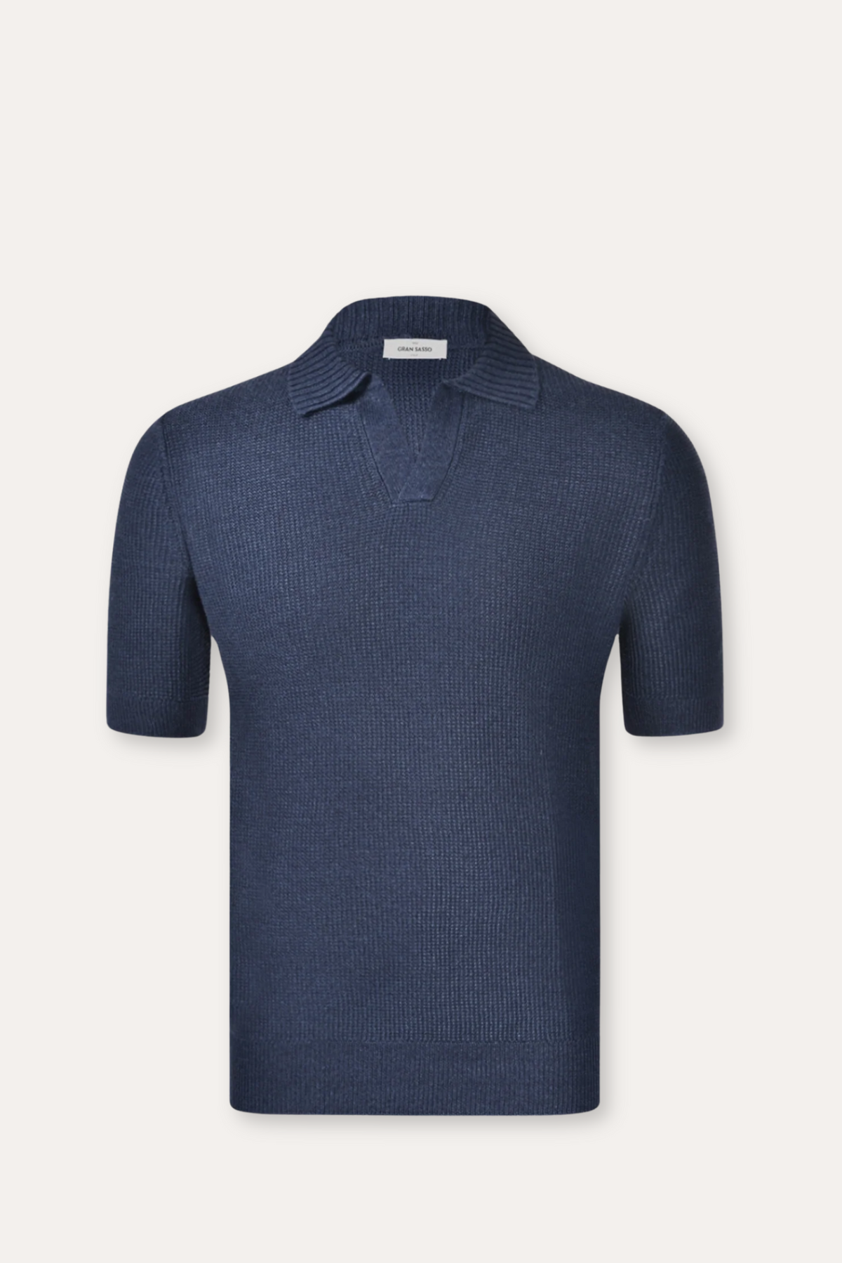 Cotton/Linen Chicco Di Riso Polo Short Navy