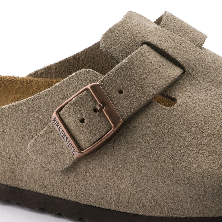 Men's Boston Suede Leather Taupe - materialdetalj