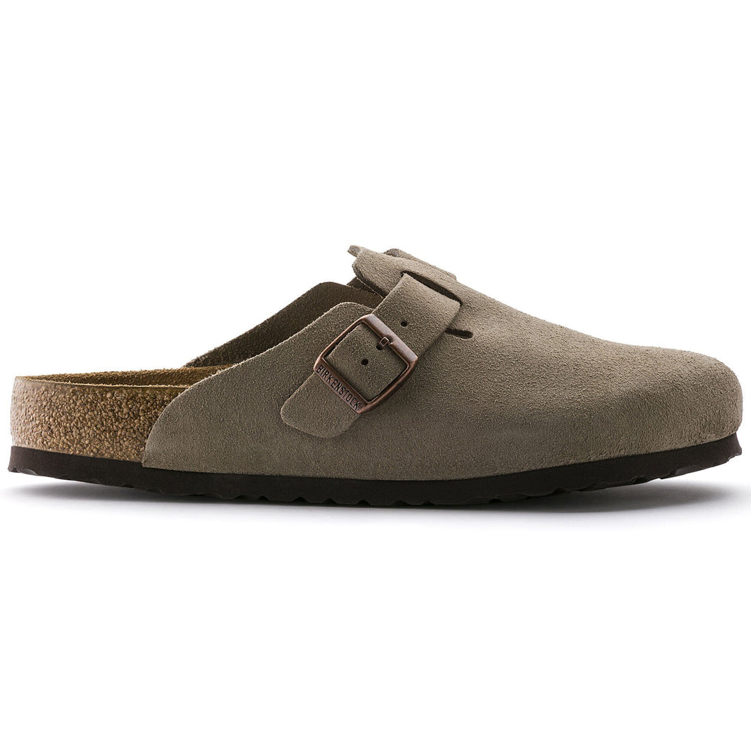 Men's Boston Suede Leather Taupe - sidevisning