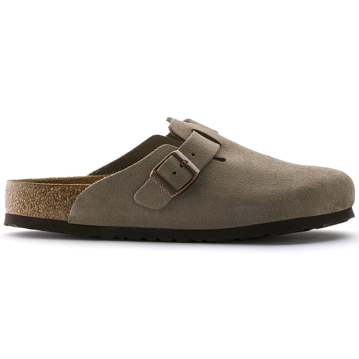 Men's Boston Suede Leather Taupe - sidevisning