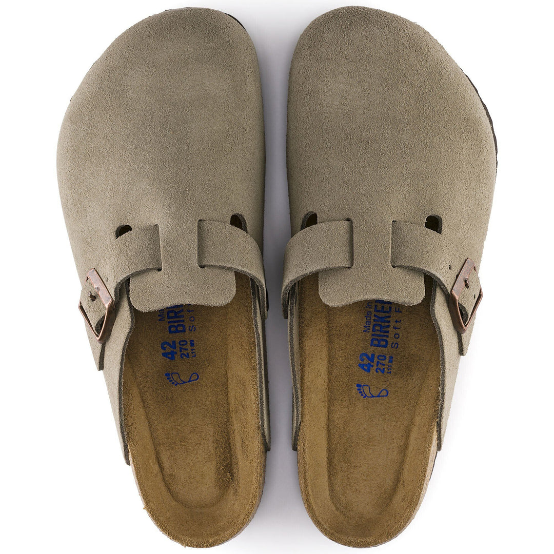 Men's Boston Suede Leather Taupe - toppvisning