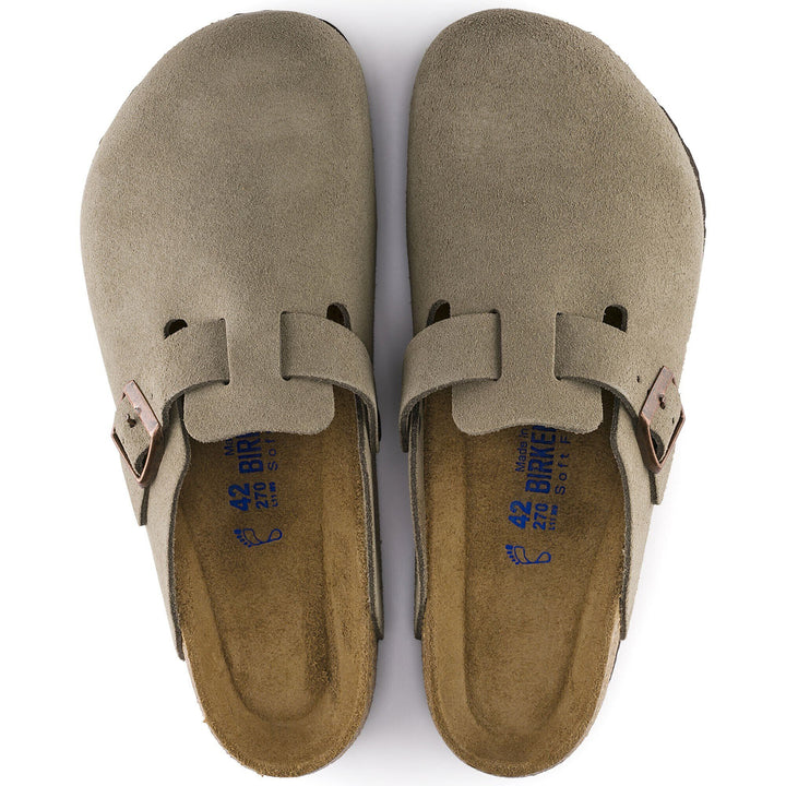 Men's Boston Suede Leather Taupe - toppvisning
