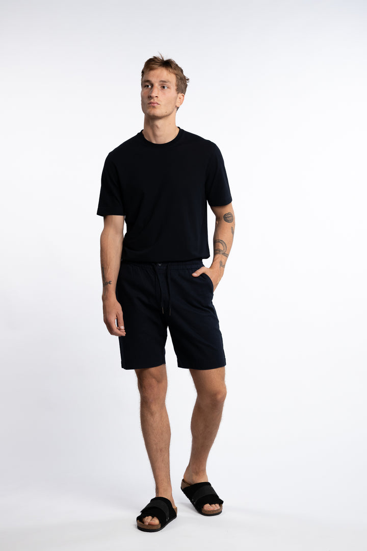 Barcelona Cotton/Linen Shorts Navy