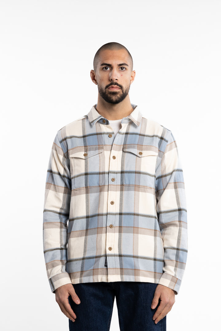 M Fjord Flannel Shirt Sunrise Ridge: Natural