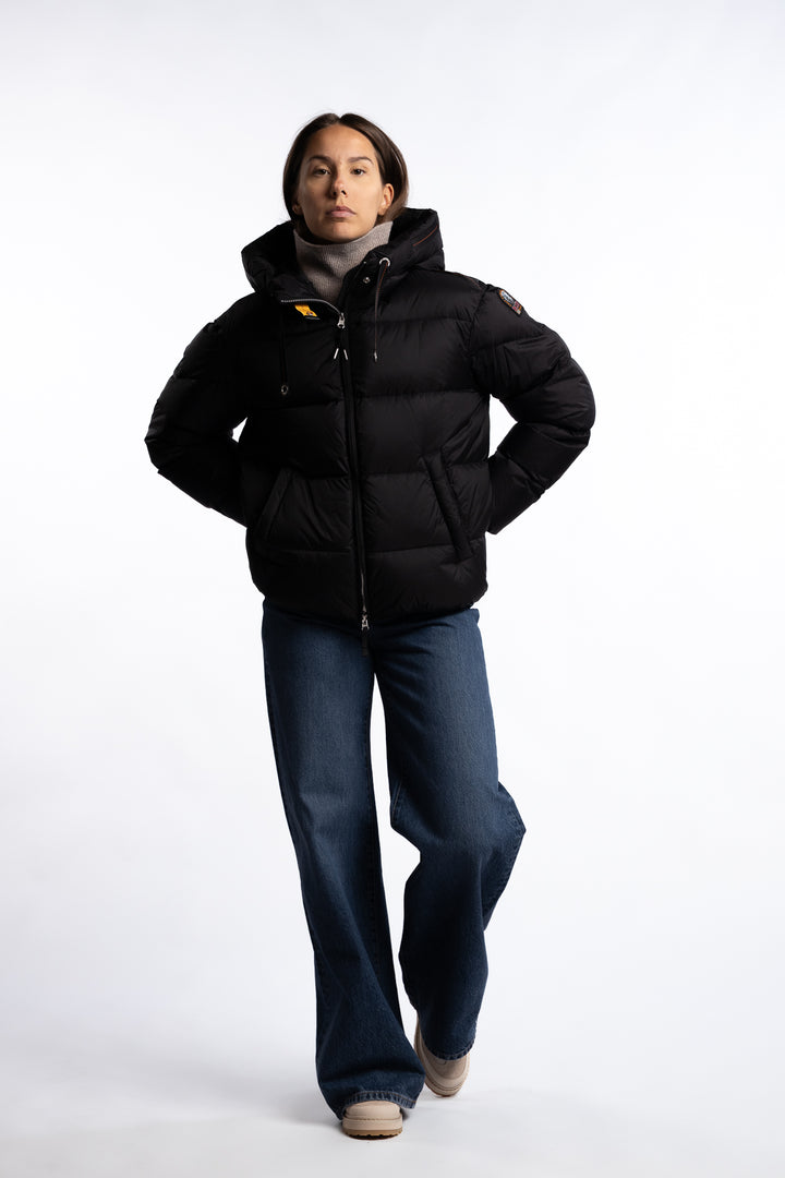 Tilly Hooded Down Jacket- Black