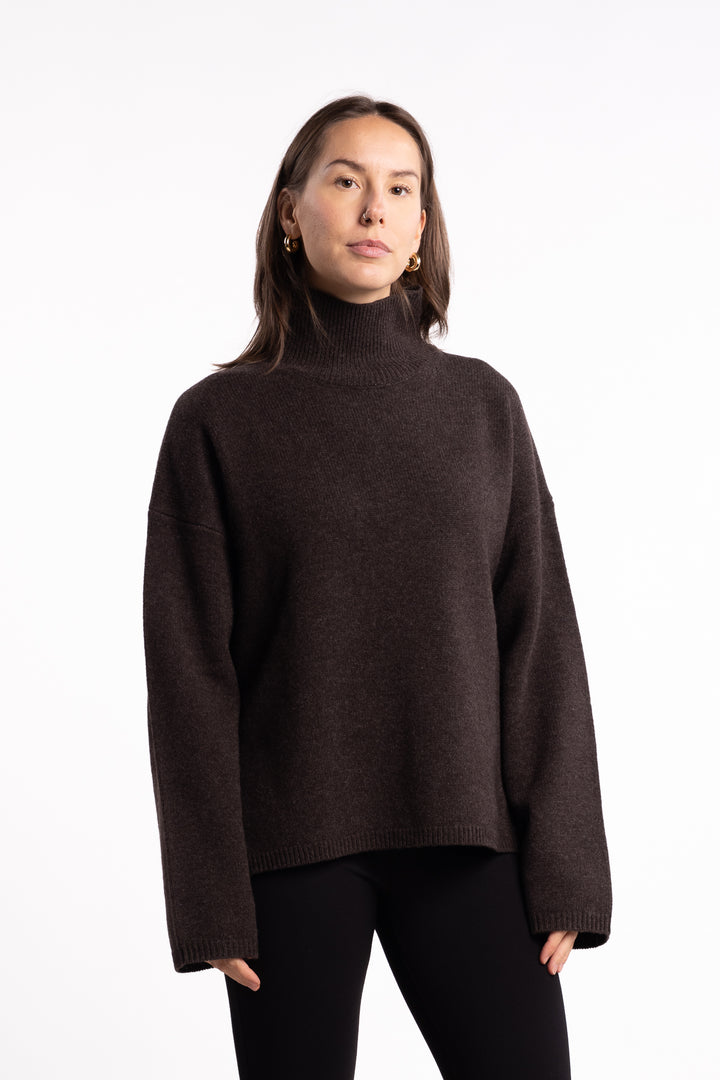 Chunky Turtleneck- Coffee