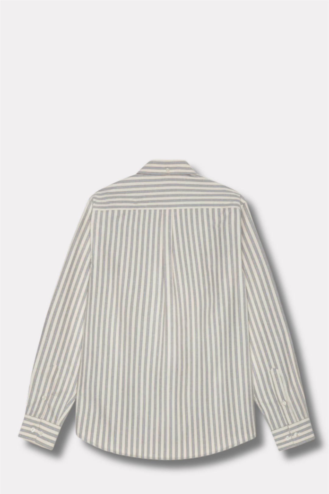 Konrad Striped Oxford Shirt Eggnog White