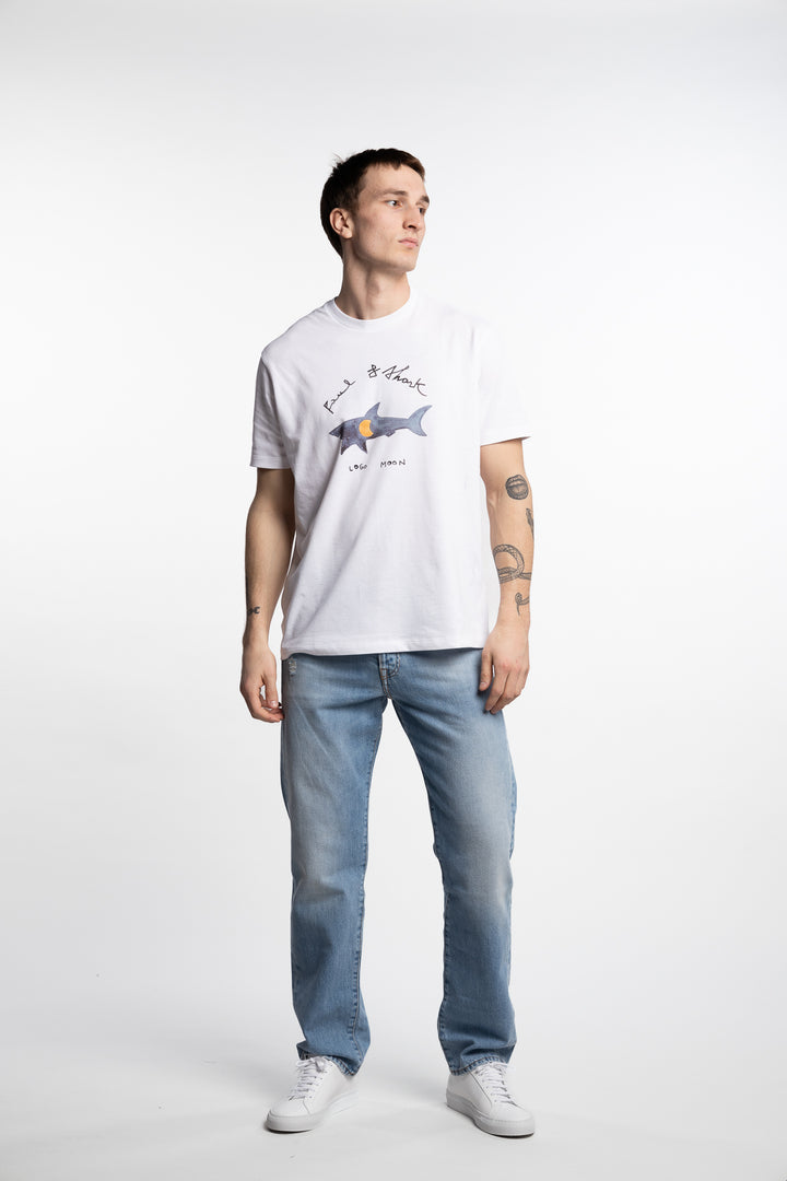 Printed Logo Cotton Jersey T-Shirt White