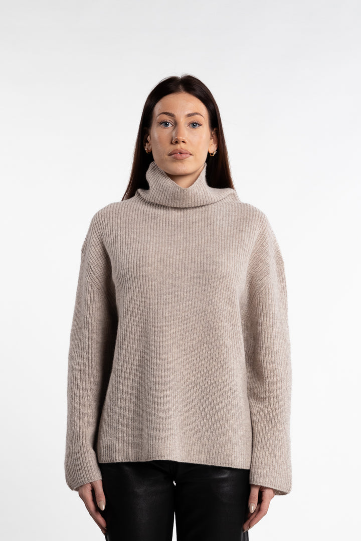 Sazlata Turtleneck 15353- Khaki Mel.