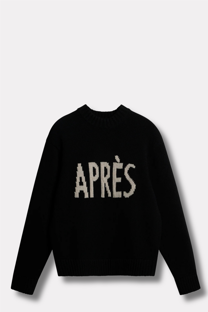 Fabian Graphic Knit Sweater Black