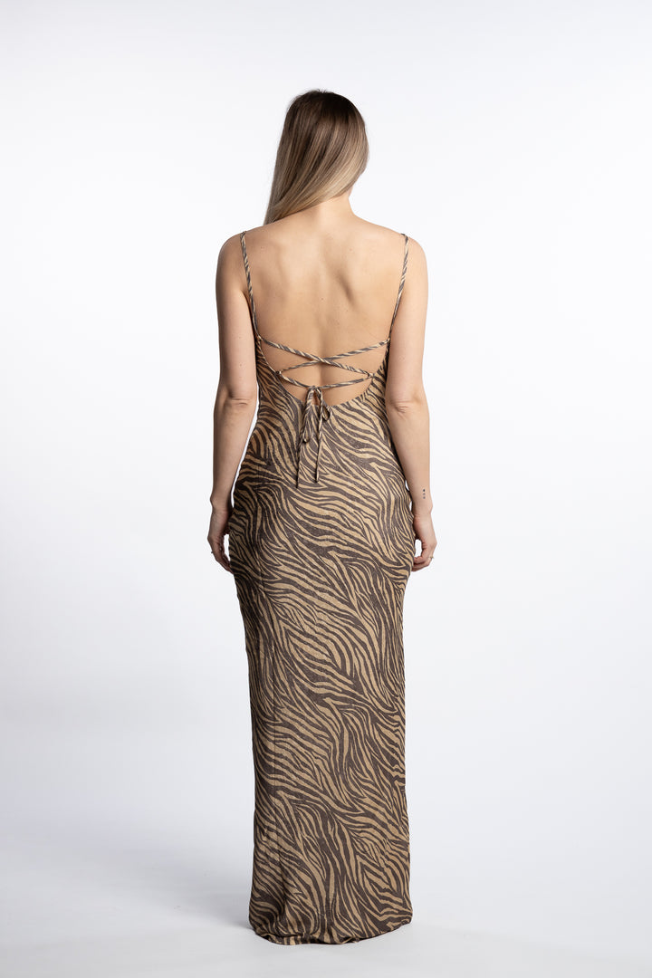 Vienna Maxi Dress- Zebra
