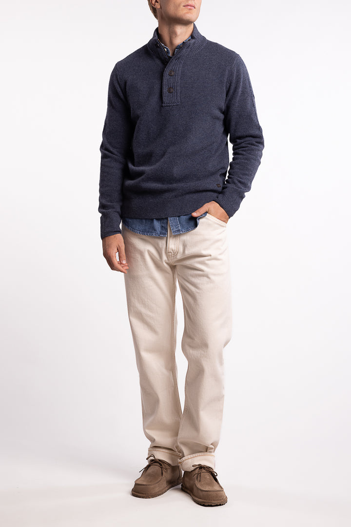 Essential Patch Half Zip Dark Indigo