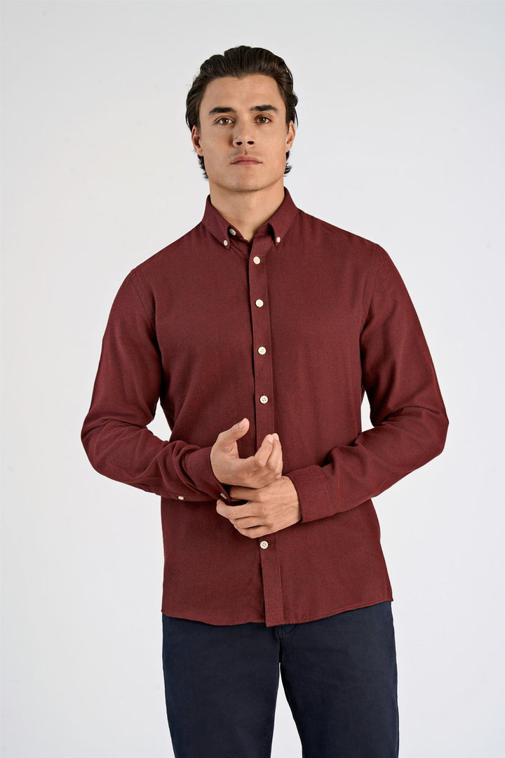 Flannel Shirt Burgundy