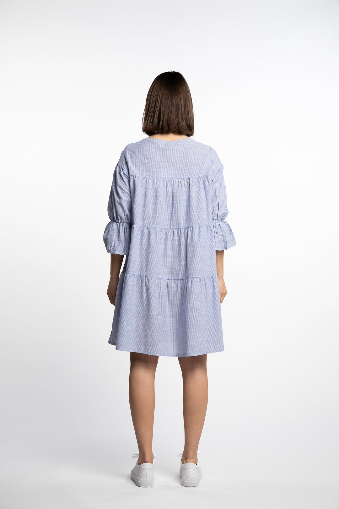 Mai Dress- Blue Stripe