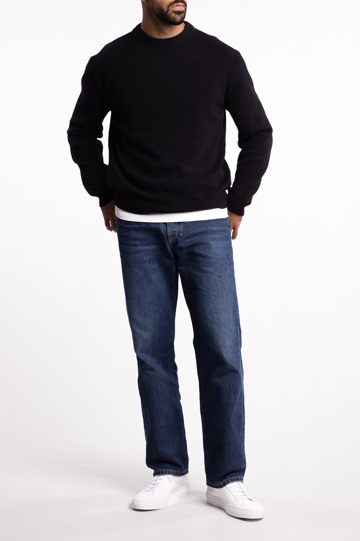 Merino Cashmere Crew Neck Black