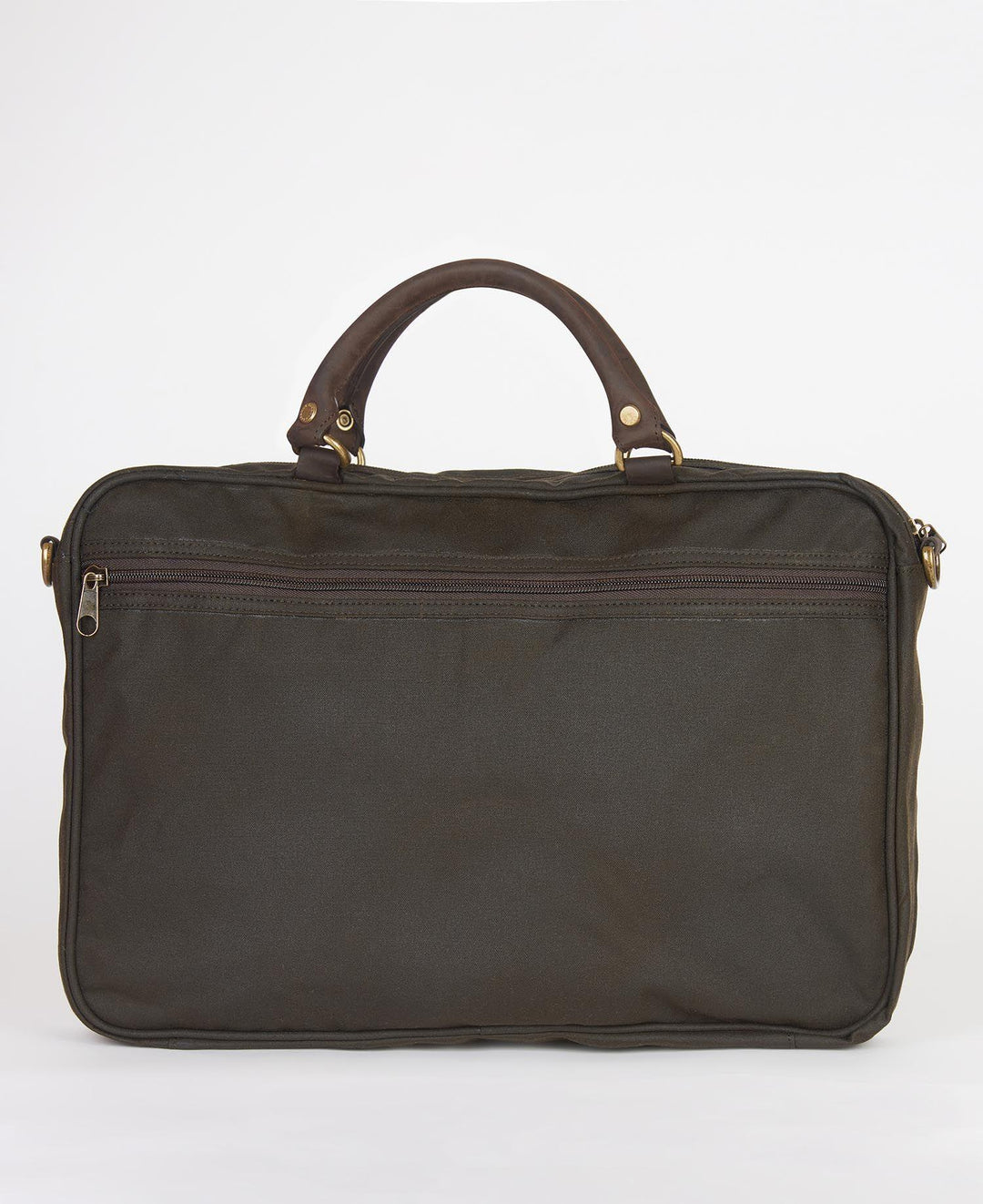 Wax Leather Briefcase Olive