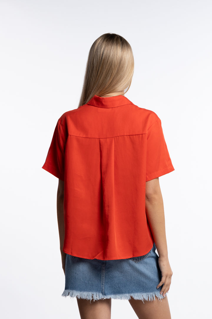 Mina SS shirt 14028- Flame Scarlet