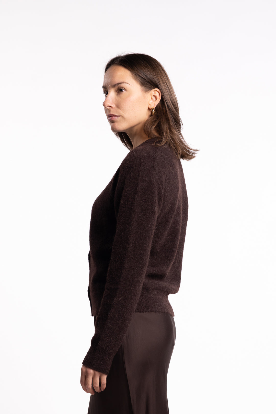 Nor Short Cardigan 7355 - Black Coffee