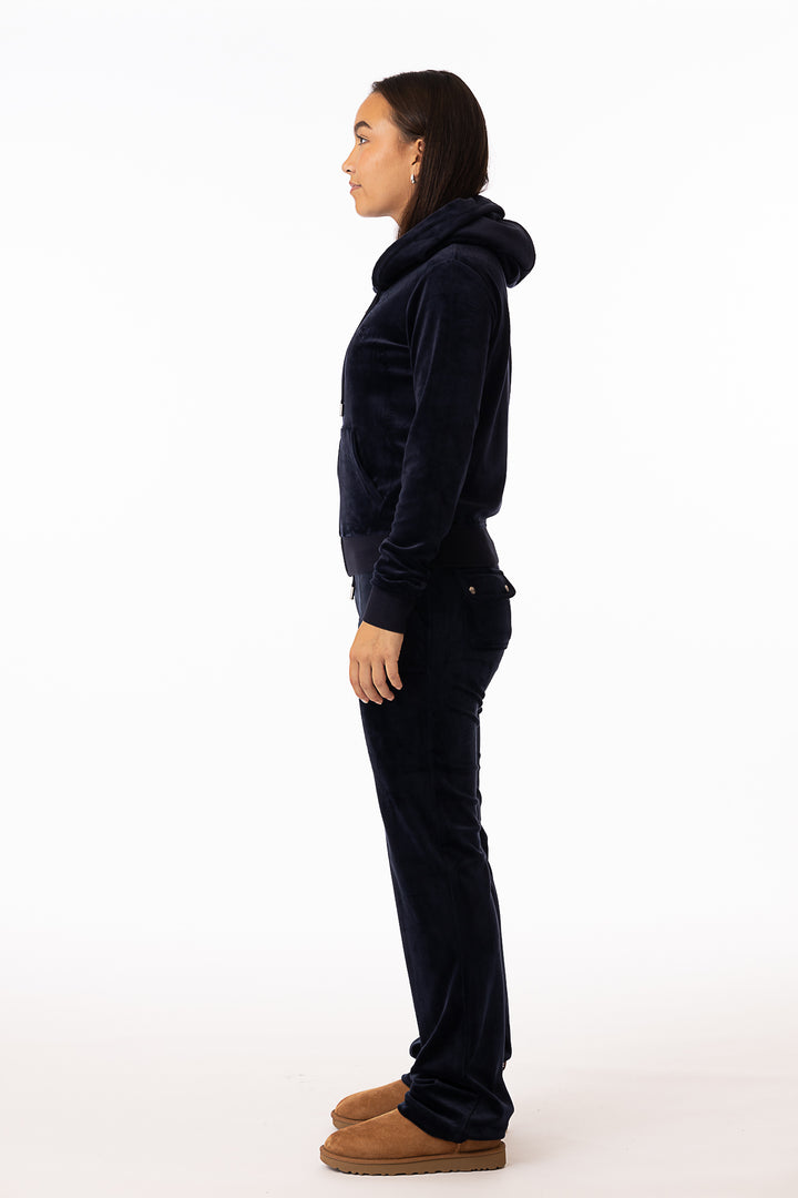 Del Ray Classic Velour Pant Pocket- Night Sky