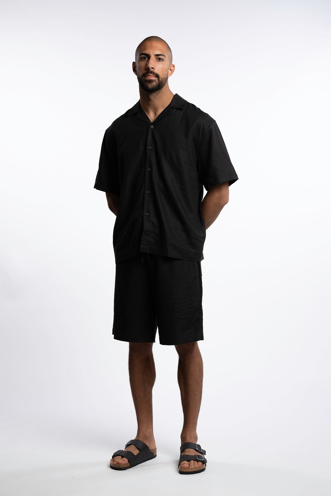 Lian Linen Shorts Black